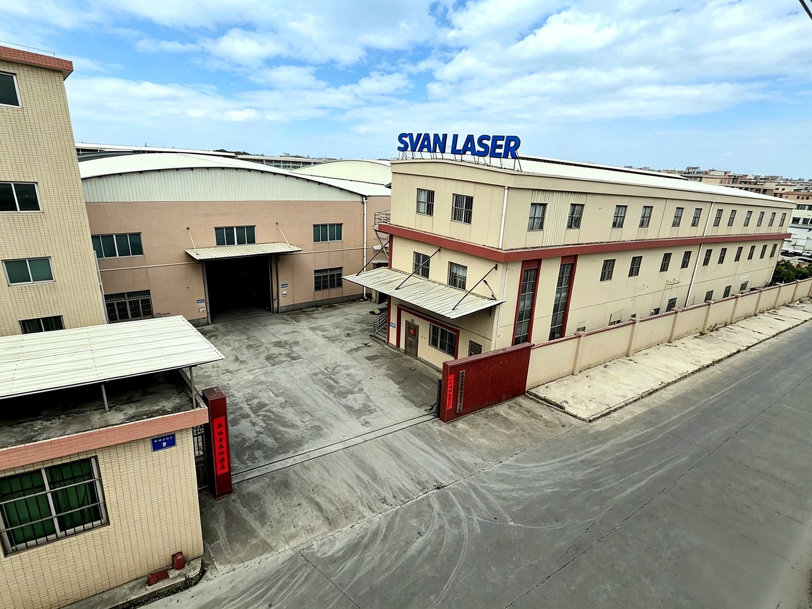 SVAN Laser factory exterior aerial view