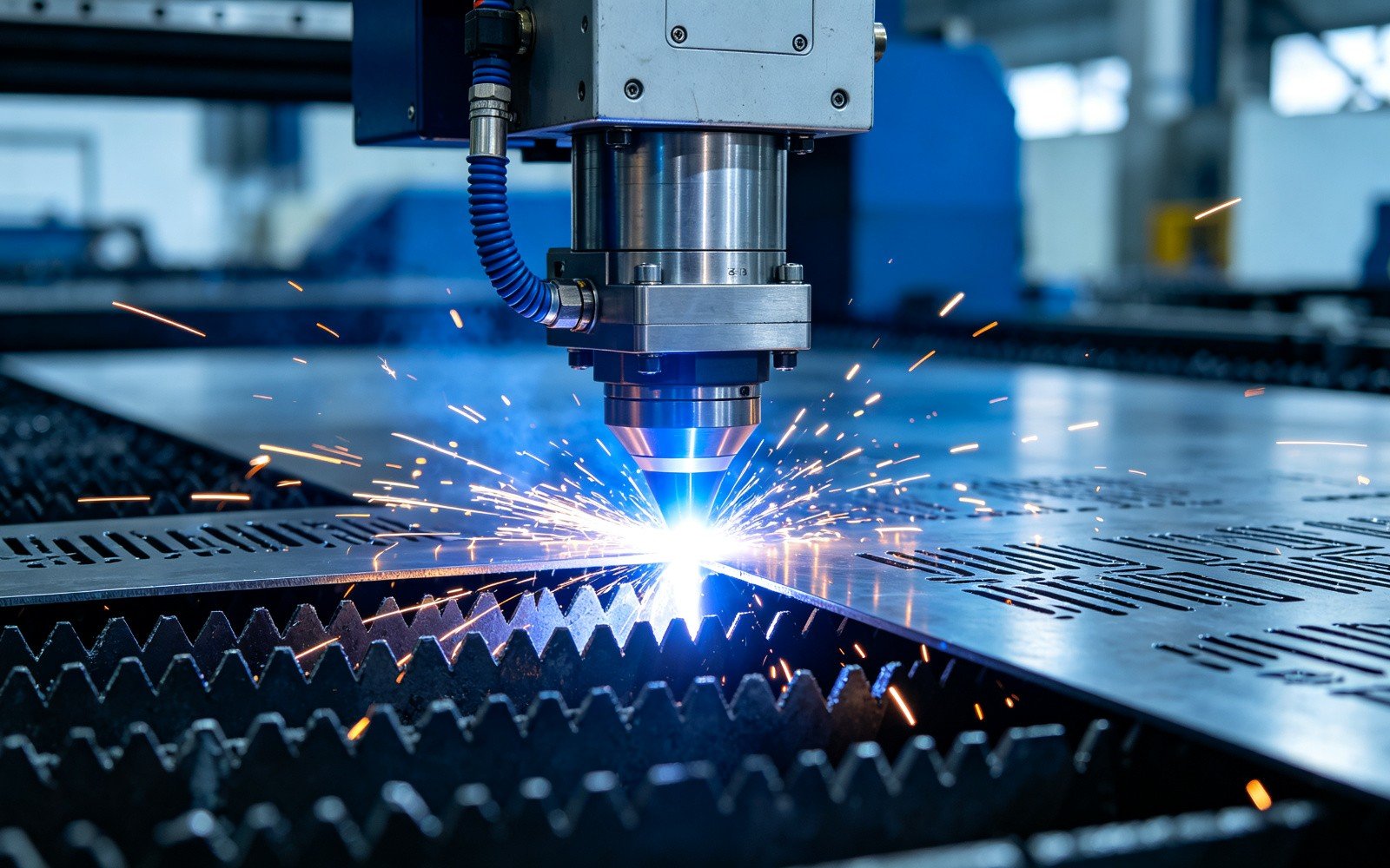 SVAN fiber laser cutting machine in operation